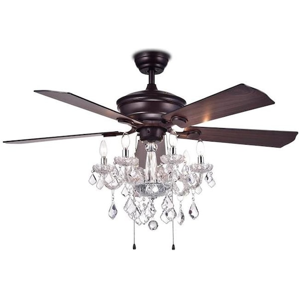 Warehouse Of Tiffany Warehouse of Tiffany CFL-8213AB 52 in. Havorand 5-Light Indoor Hand Pull Chain Ceiling Fan; Bronze CFL-8213AB - main